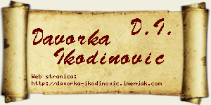 Davorka Ikodinović vizit kartica